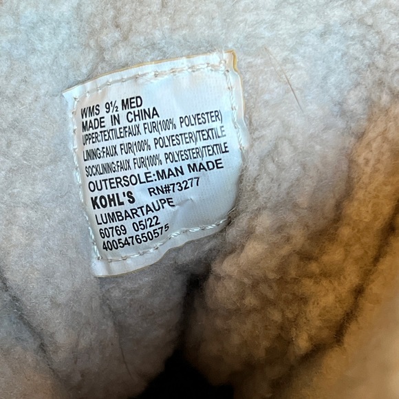 Sonoma Faux Fur Heel Boot - Ortholite Eco lumbartaupe Women’s 9.5 - Picture 6 of 10